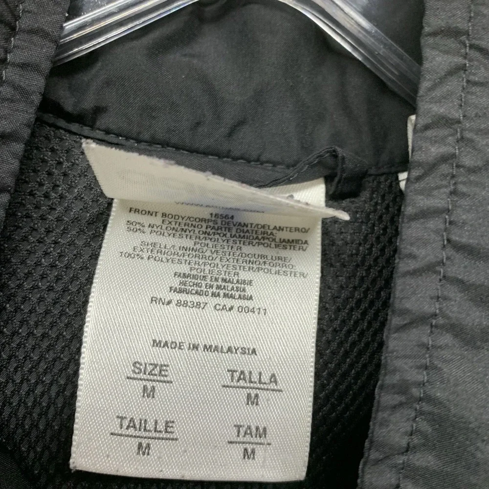 Adidas Windbreaker Pullover Mens Size‎ M Black 1/4 zip Long Sleeve Zip Pockets